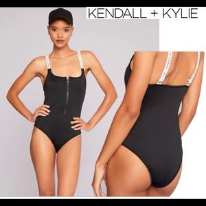 Kendall & Kylie Black One Piece Swimsuit